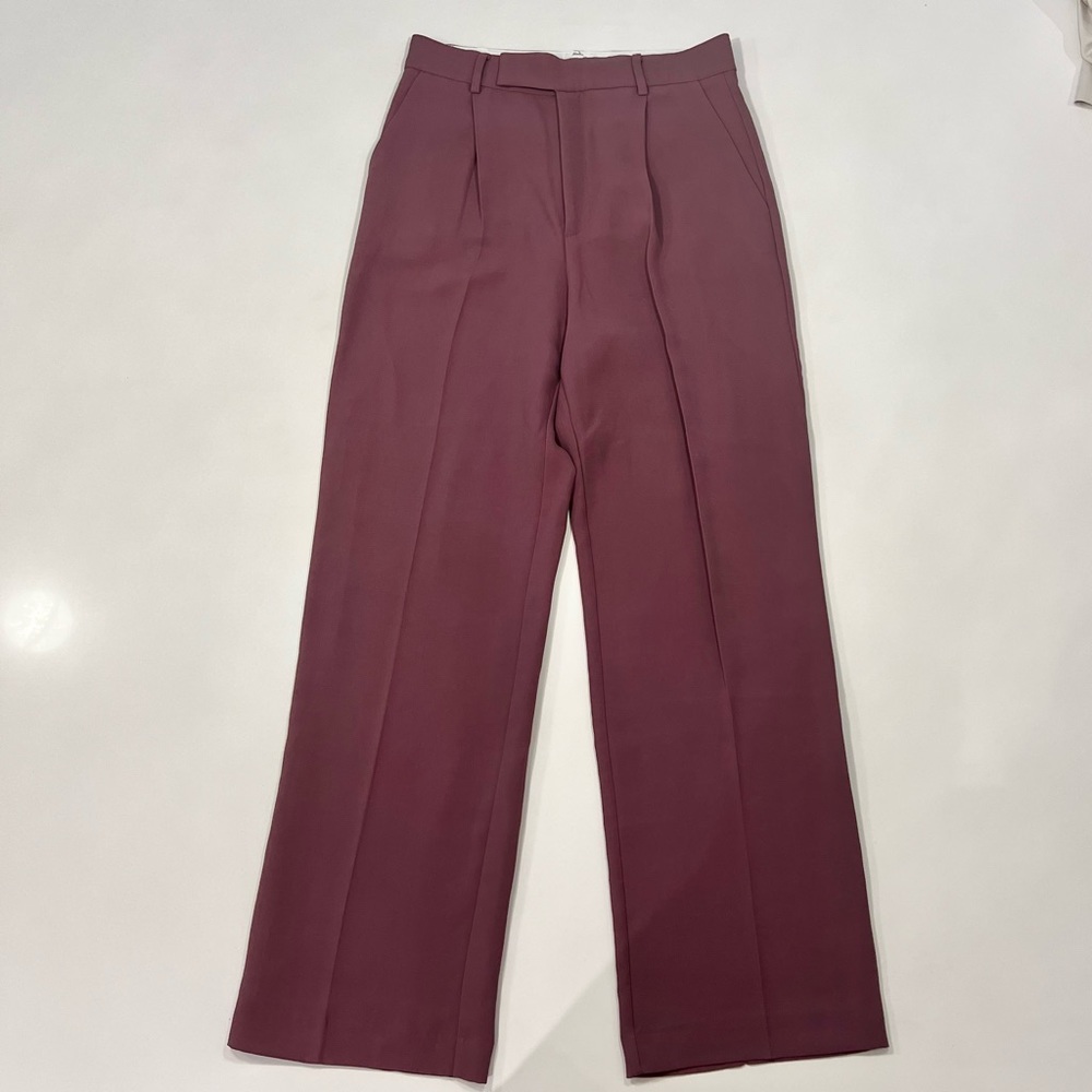 Zara full lenght menswear style pants (pink/lilac color)